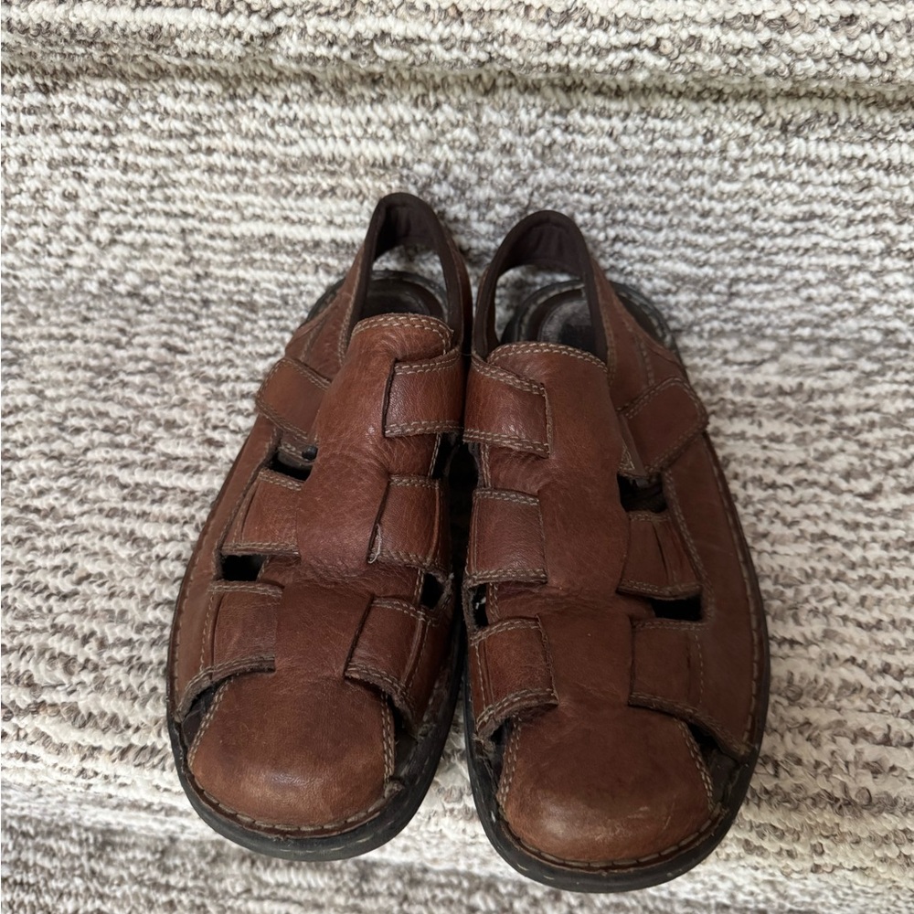 Men's Nunn Bush Brown Leather Sandals